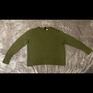 Green wool top